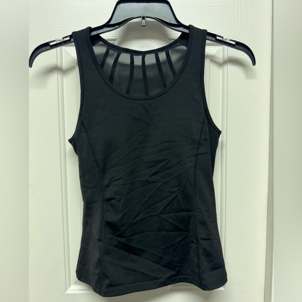 Black Fitted Cut Out Tank Top